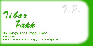 tibor papp business card